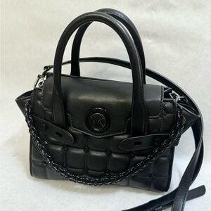 Rare MICHAEL KORS Carmen Quilted Flap Messenger Bag with studs